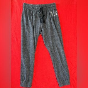 Victoria's‎ Secret Gray Jogger Loungewear Sleep Pants With VS Rhinestones Sz S